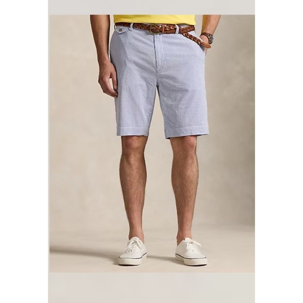 Polo Ralph‎ Lauren Men's Sz 48B Stretch Classic-Fit Seersucker Shorts Preppy NWT
